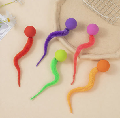 Creawel® 🐱 Fuzzy Wiggly Bouncy Balls The Ultimate Interactive Cat Toy 🕊️